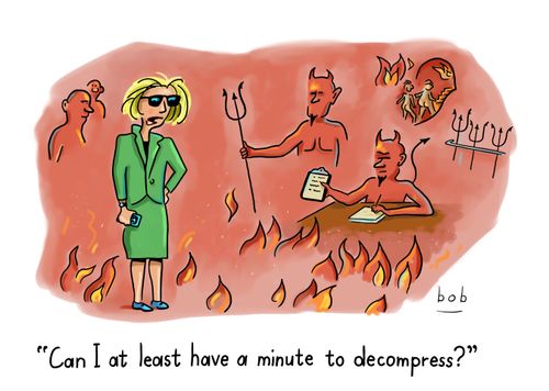 'Can I at least have a minute to decompress?'