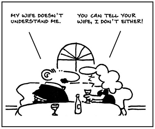 'My wife doesn't understand me.'