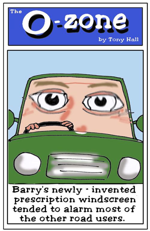 Barry's newly-invented 'prescription windscreen' tended to alarm most of the other road users.