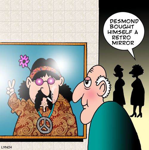 'Desmond bought himself a retro mirror.'