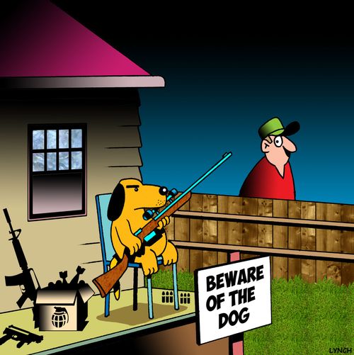 Beware of the dog.