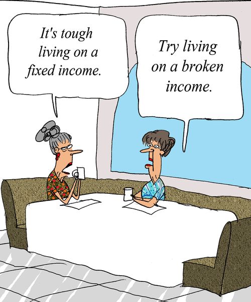 'It's tough living on a fixed income.' 