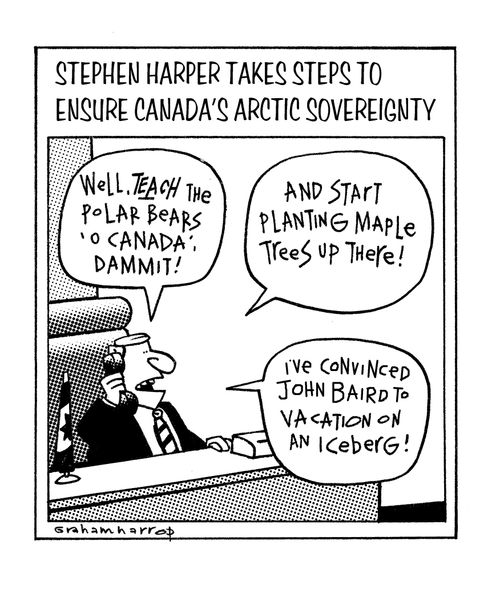 Harper takes steps to ensure Canada's arctic sovereignty.