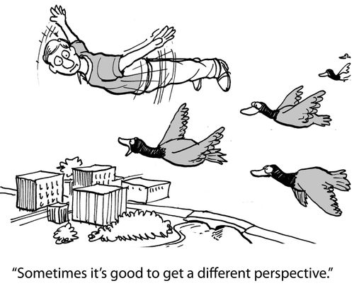 'Sometimes it's good to get a different perspective.'
