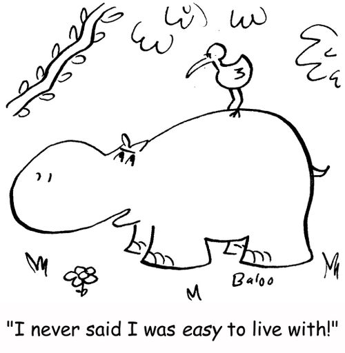 'I never said I was easy to live with!'