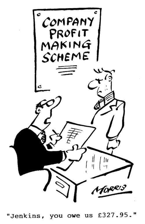 Company profit making scheme - Jenkins, you owe us Â£327.95.