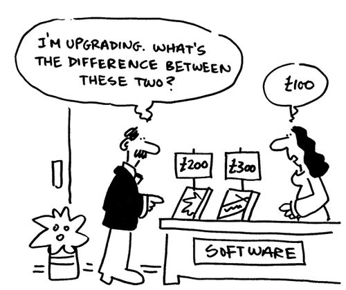 'I'm upgrading. What's the difference between these two?' '