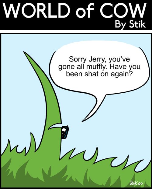 Sorry Jerry, you've gone all muffly. Have you been shat on again?