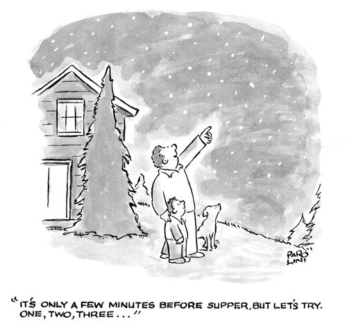 'It's only a few minutes before supper, but let's try. One, two, three...'