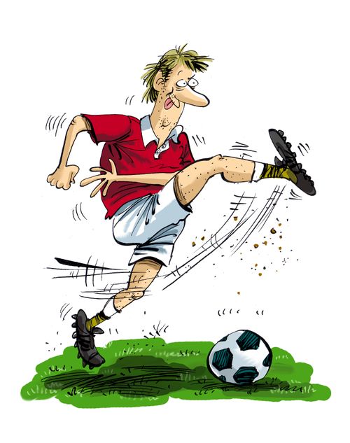 footballer missing football.