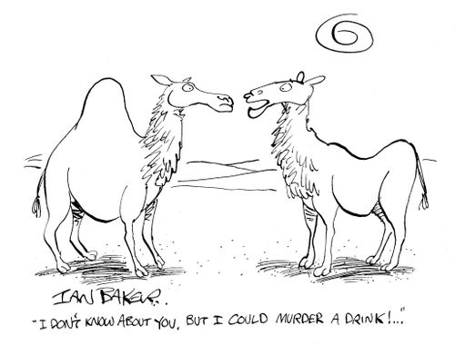 'I don't know about you, but I could murder a drink! . . .'