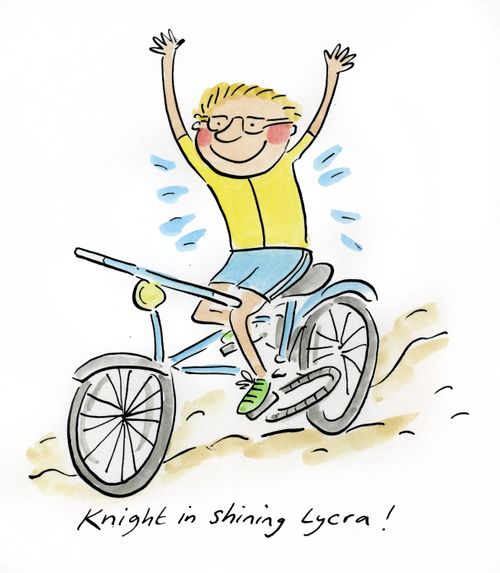 Knight in shining Lycra!