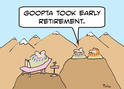'Goopta took early retirement.'
