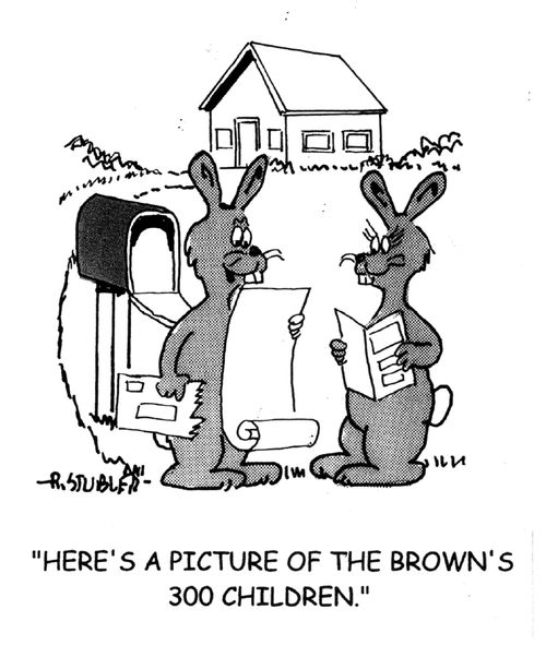 'Here's a picture of the Brown's 300 children.