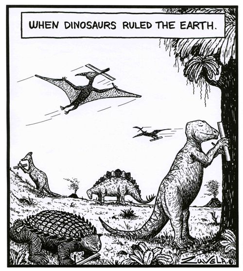 When Dinosaurs ruled the Earth.