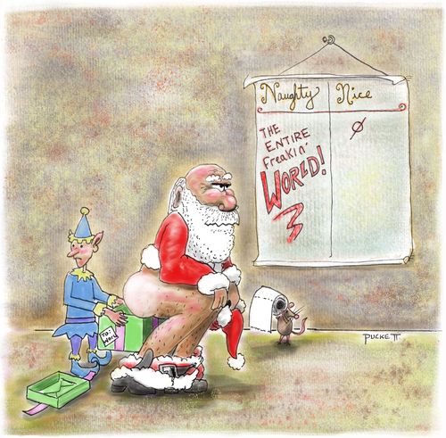 Santa prepares the world for its 'gift'  which he intends on giving this year . . .