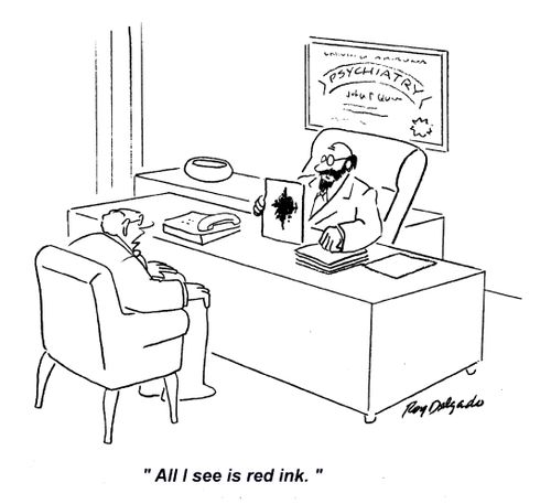 'All I see is red ink.'