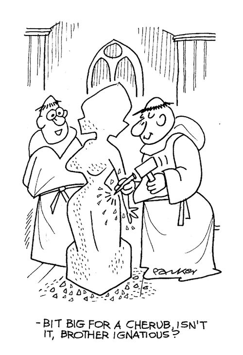 "Bit big for a cherub, isn't it, Brother Ignatious?"