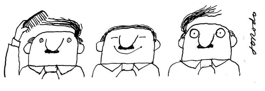 Bald Man Overcomb
