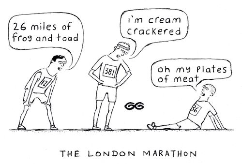 The London Marathon (cockney rhyming slang variations).