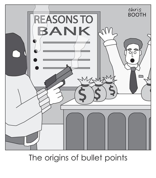 The origins of bullet points.