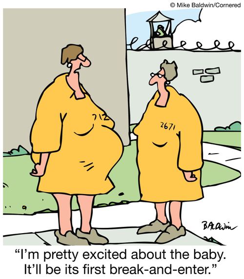 'I'm pretty excited about the baby. It'll be its first break-and-enter.'
