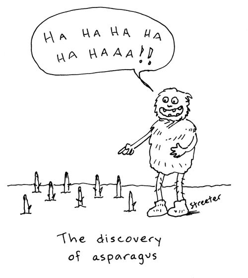 The discovery of asparagus.