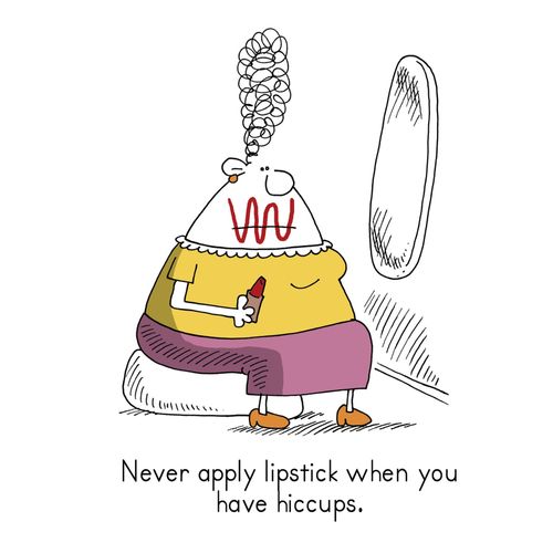 Lipstick hiccups