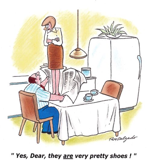 'Yes, Dear, they are very pretty shoes!'