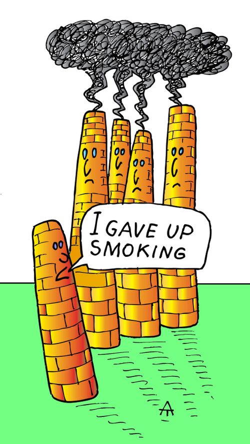 'I gave up smoking.'