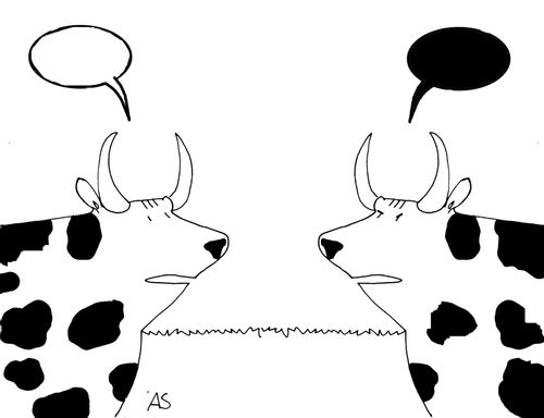Cow's Speech Bubbles.