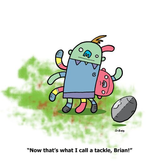'Now that's what I call a tackle, Brian!'