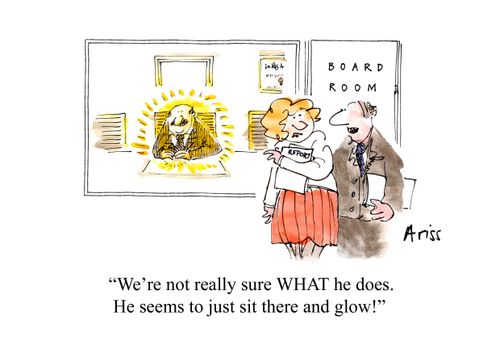 'We're not really sure WHAT he does. He seems to just sit there and glow!'