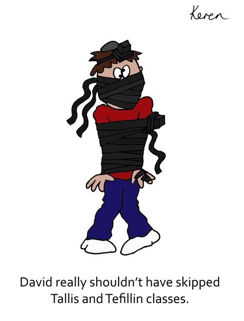 David really shouldn't have skipped Tallis and Tefillin classes.
