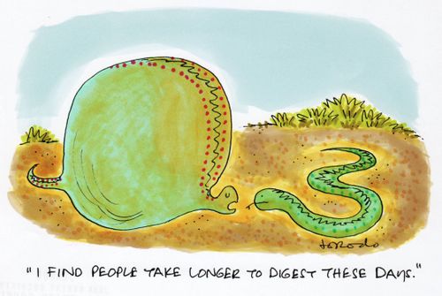 'I find people take longer to digest these days.'
