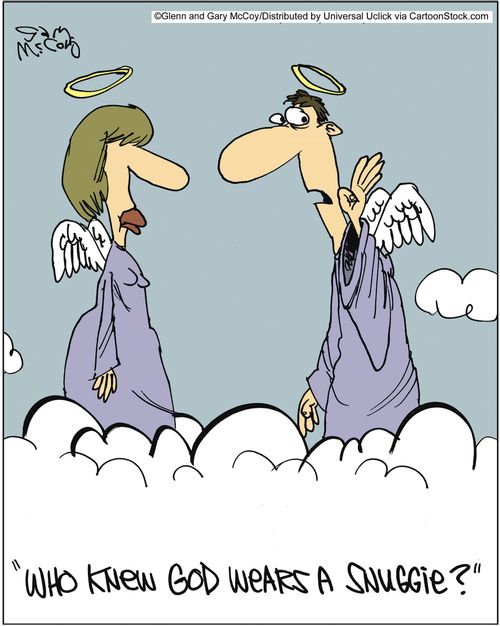 'Who knew God wears a snuggie?'