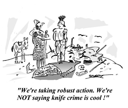 'We're taking robust action. We're NOT saying knife crime is cool.'