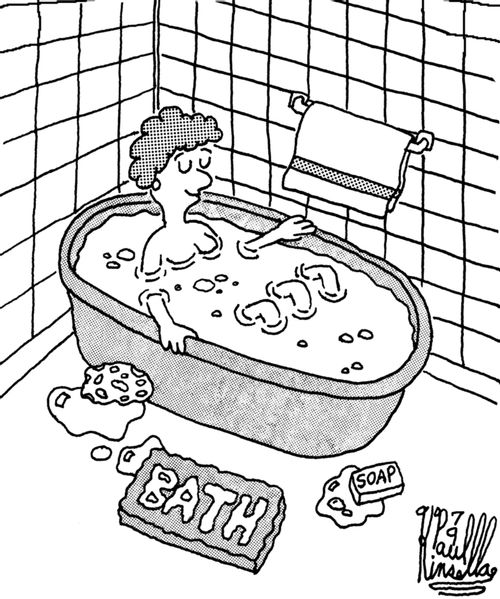 Woman in Bath has Three Legs.