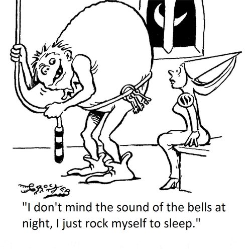 'I don't mind the sound of the bells at night, I just rock myself to sleep.'