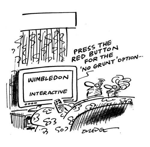 'Press the red button for the 'no grunt' option...'