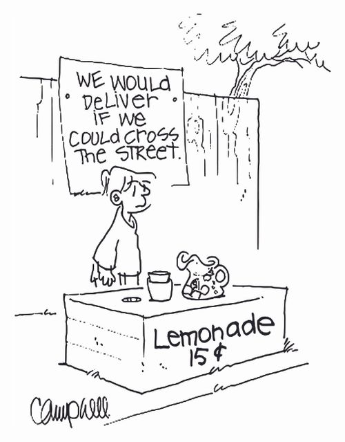 'We would deliver if we could cross the street.'