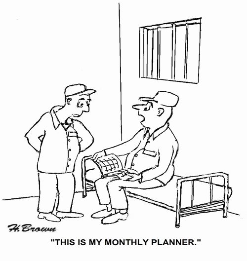 'This is my monthly planner.'