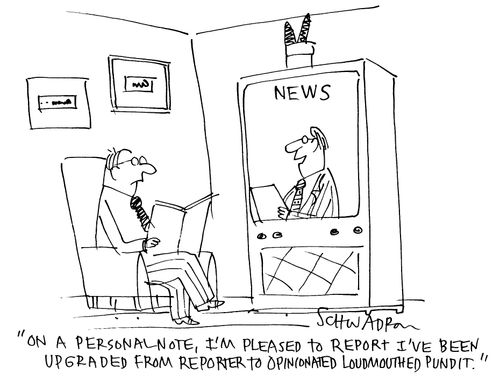 'On a personal note, I'm pleased to report I've been upgraded from reporter to opinionated loudmouthed pundit.'