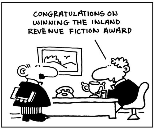 Congratulations on winning the Inland Revenue Fiction Award.