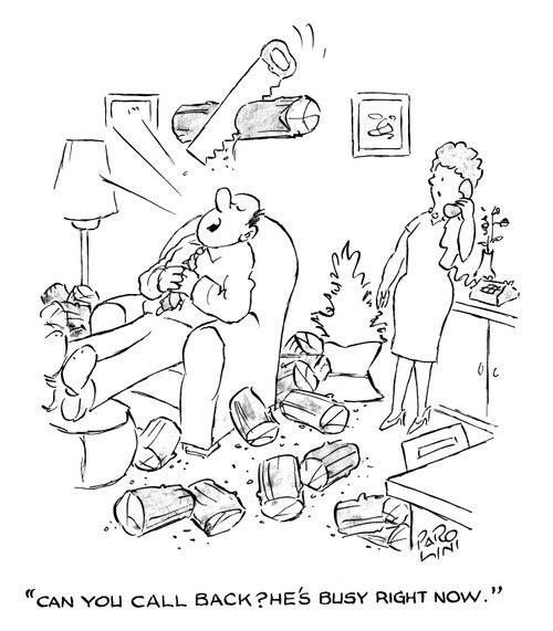 'Can you call back? He's busy right now.'