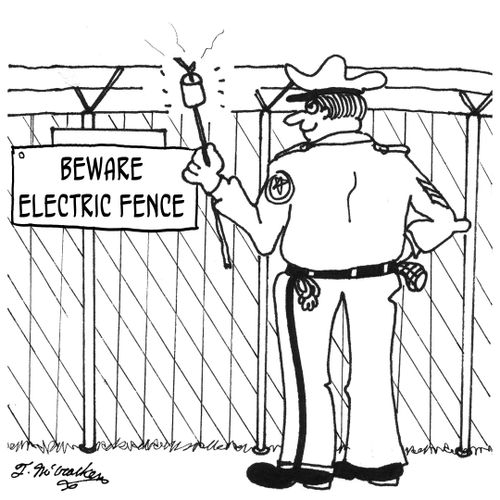 Beware Electric Fence.