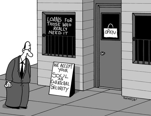Bank: We accept your soul as collateral security