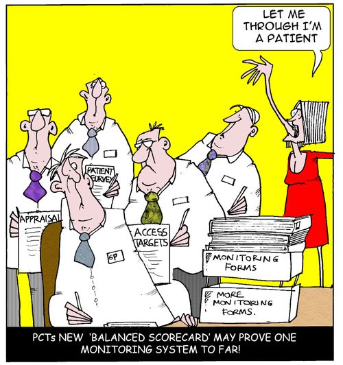 PCTs New 'Balanced Scorecard' may prove one monitoring system to far.