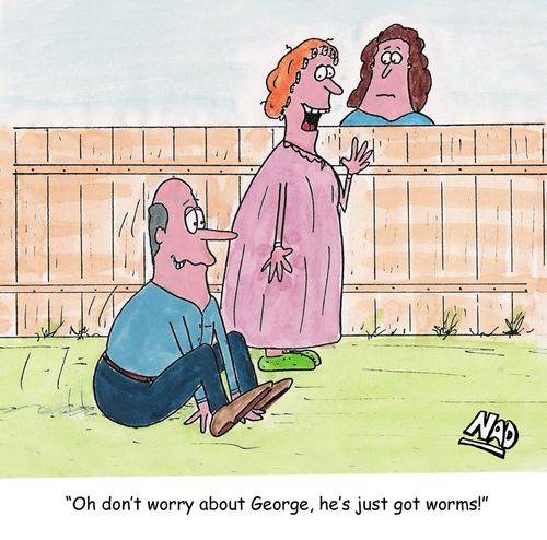 'Oh don't worry about George, he's just got worms.'