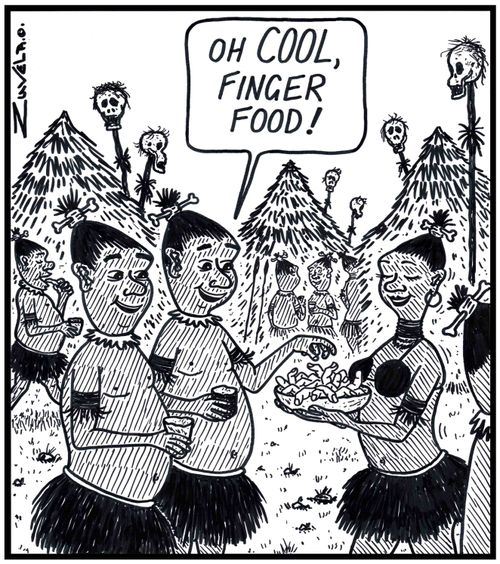 Cannibal: 'Oh COOL, Finger food!'